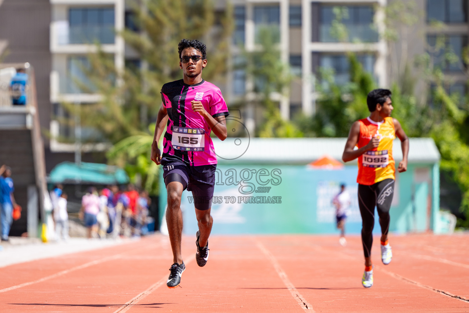 Day 2 of MWSC Interschool Athletics Championships 2024 held in Hulhumale Running Track, Hulhumale, Maldives on Sunday, 10th November 2024. 
Photos by:  Hassan Simah / Images.mv