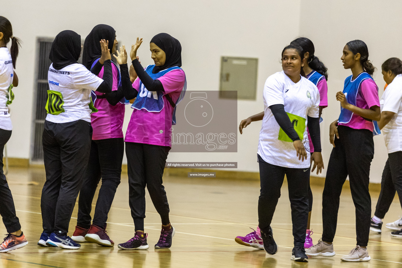 Sports Club Shining Star vs Club Green Streets in the Milo National Netball Tournament 2022 on 17 July 2022, held in Social Center, Male', Maldives. Photographer: Hassan Simah / Images.mv