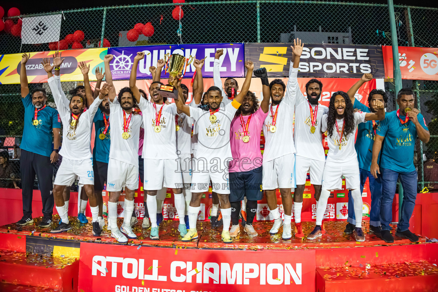K Maafushi vs K Kaashidhoo in Kaafu Atoll Finals Day 27 of Golden Futsal Challenge 2025 was held on Friday , 31st January 2025, in Hulhumale', Maldives. Photos: Abdulla Abeed / images.mv