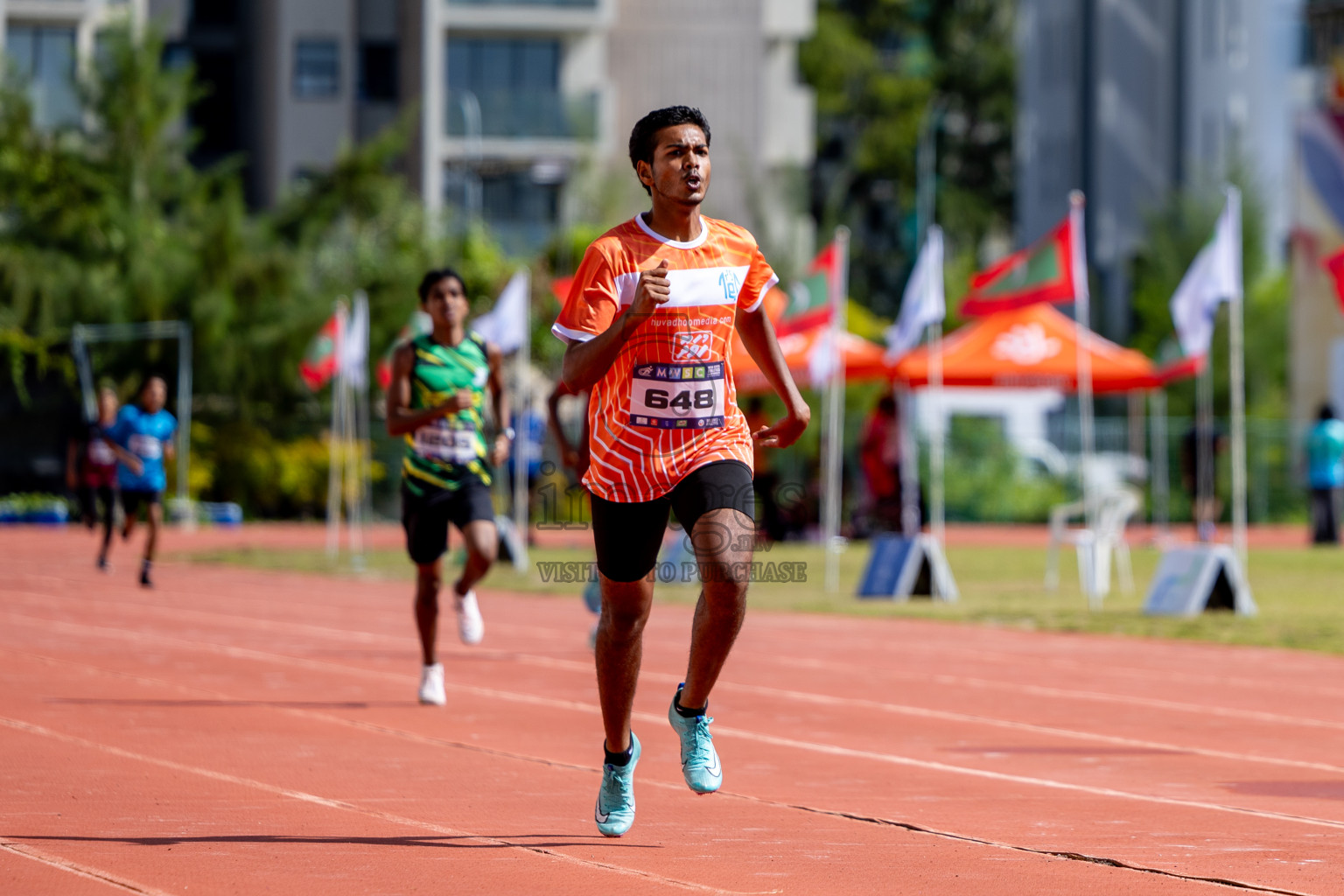 Day 2 of MWSC Interschool Athletics Championships 2024 held in Hulhumale Running Track, Hulhumale, Maldives on Sunday, 10th November 2024. 
Photos by:  Hassan Simah / Images.mv