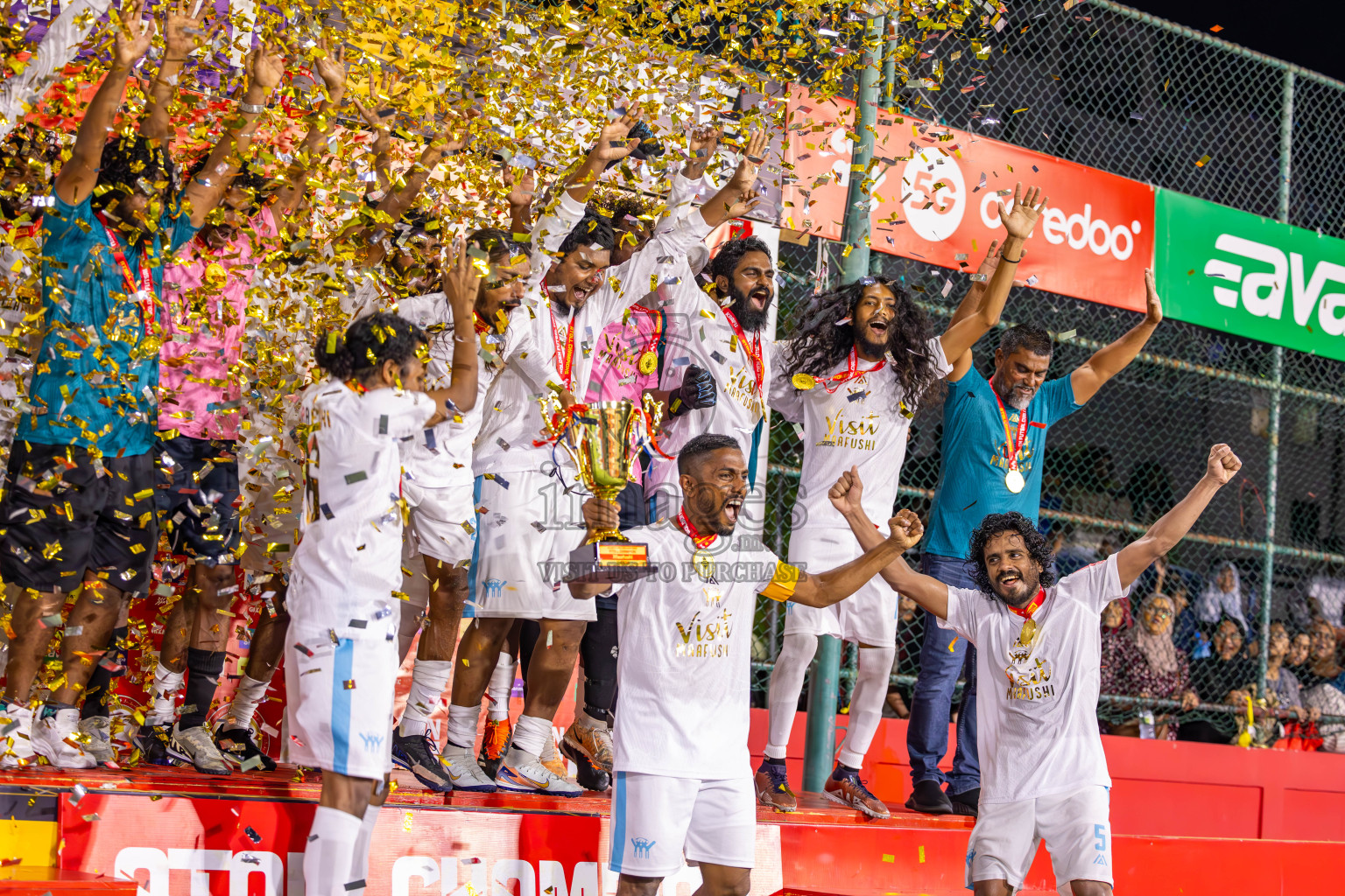 K Maafushi vs K Kaashidhoo in Kaafu Atoll Finals Day 27 of Golden Futsal Challenge 2025 was held on Friday , 31st January 2025, in Hulhumale', Maldives. Photos: Ismail Thoriq / images.mv