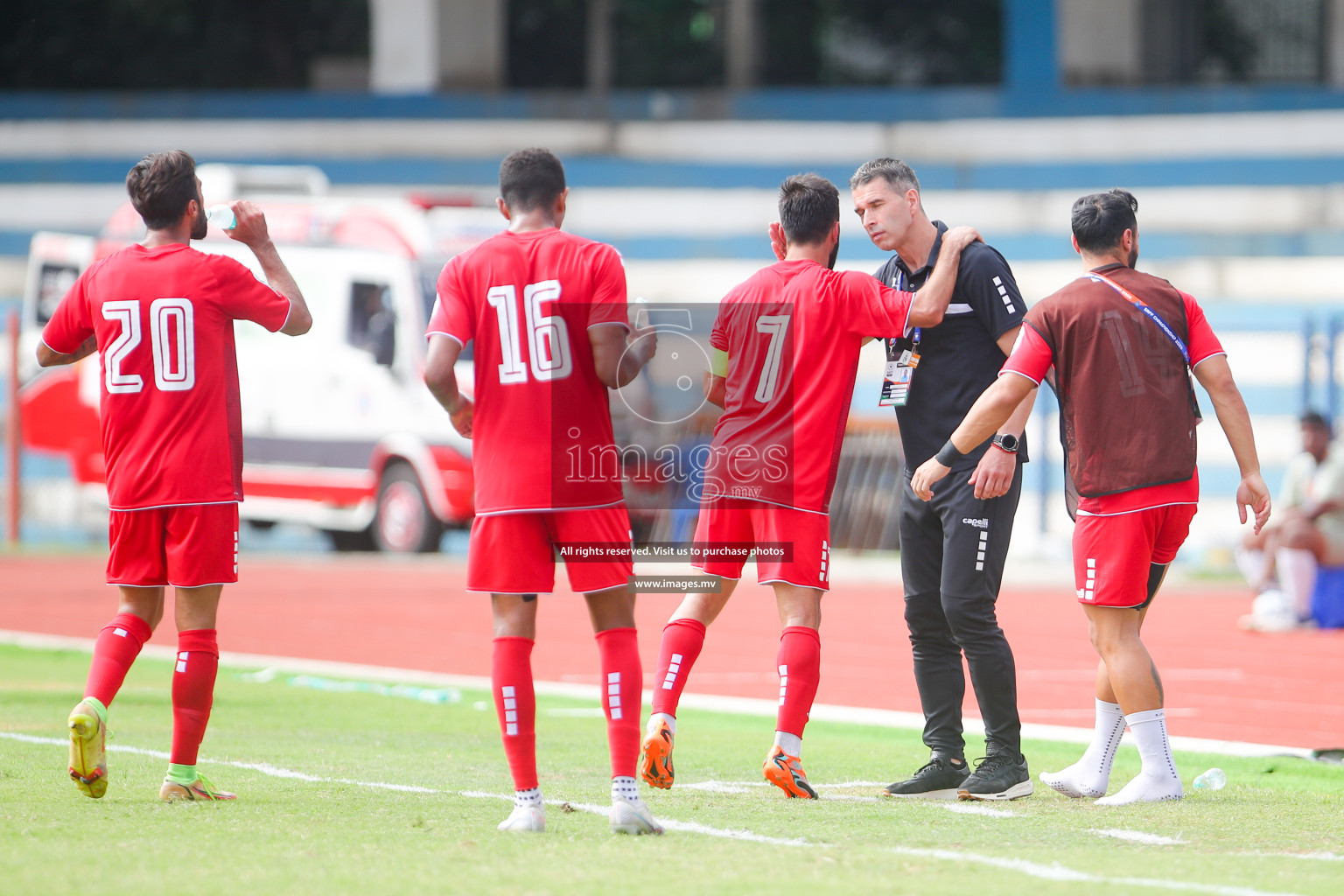 Lebanon vs Maldives in SAFF Championship 2023 held in Sree Kanteerava Stadium, Bengaluru, India, on Tuesday, 28th June 2023. Photos: Nausham Waheed, Hassan Simah / images.mv