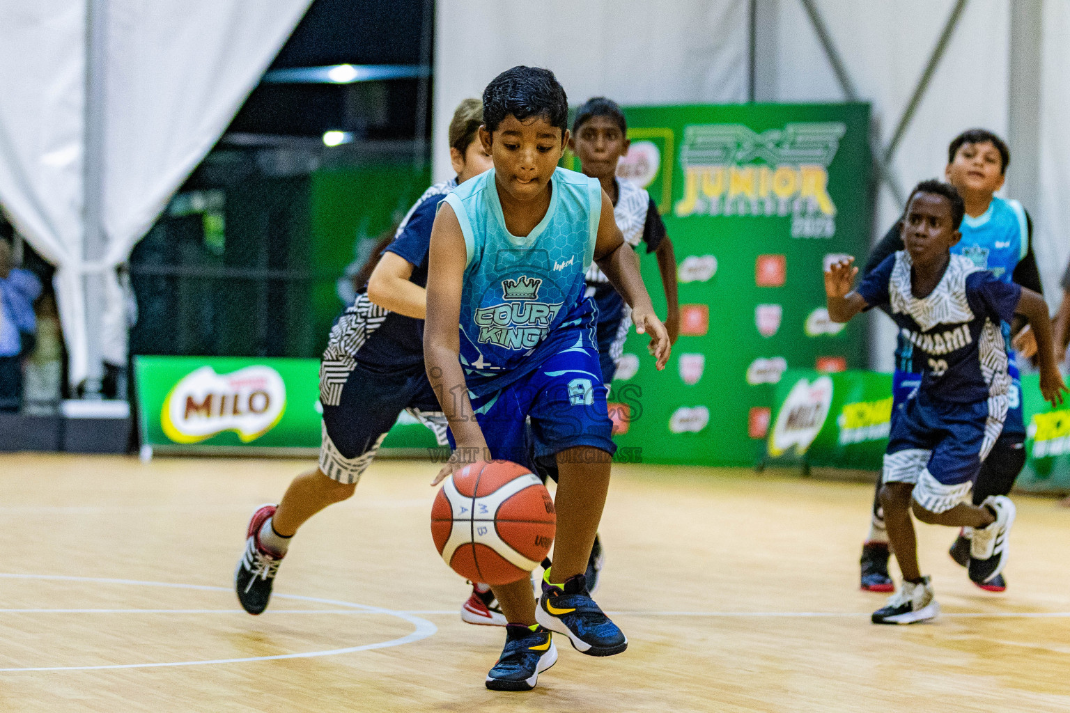 Day 3 of Milo 5 x 5 Junior Challenge 2025 - Basketball tournament held in Basketball Training Center, Male', Maldives on Saturday, 11th October 2025. Photos by: Nausham Waheed, Areef Adam / Images.mv