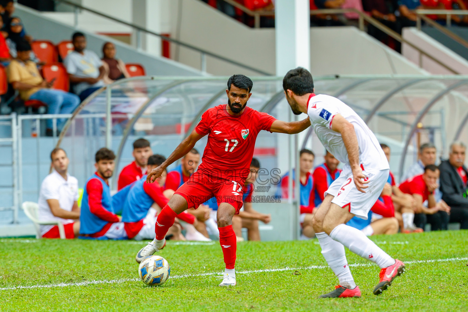 Maldives vs Tajikistan in the AFC Asian Cup Saudi Arabia 2027 Qualifier was played in Male' Maldives on Tuesday, 14th October 2025. 
Photos: Raaif Yoosuf / images.mv