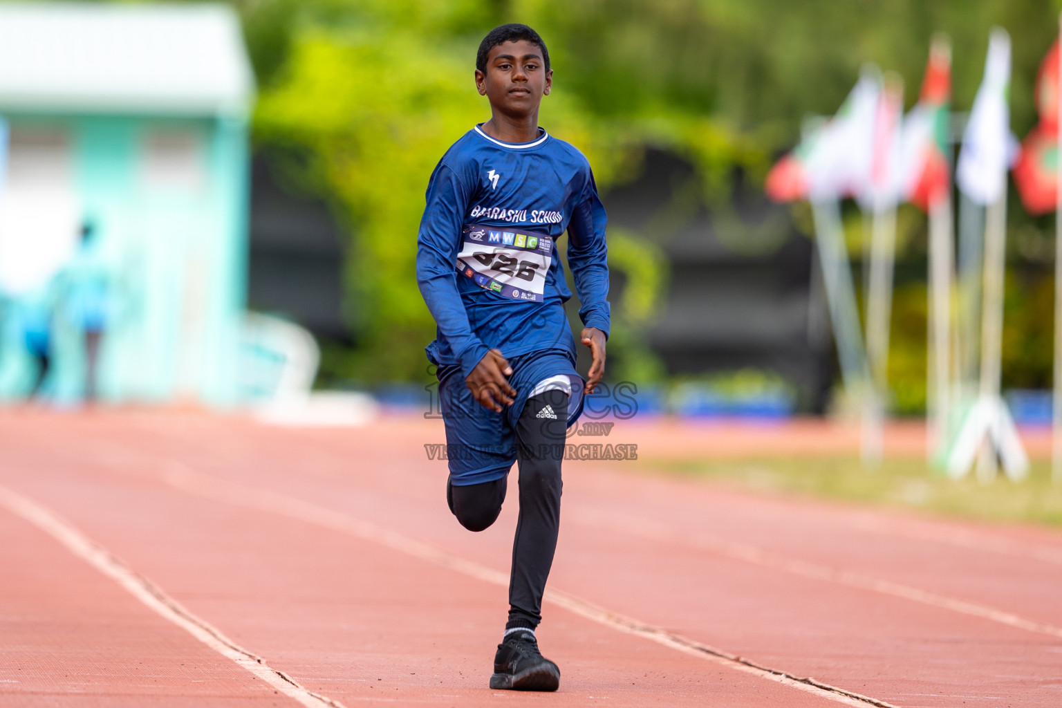 Day 2 of MWSC Interschool Athletics Championships 2024 held in Hulhumale Running Track, Hulhumale, Maldives on Sunday, 10th November 2024. Photos by: Ismail Thoriq / Images.mv