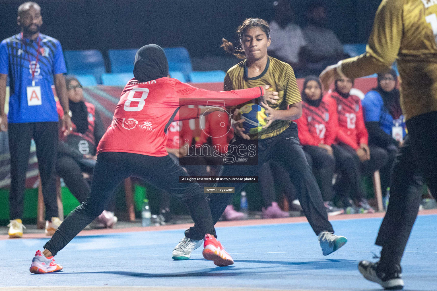 Day 6 of 6th MILO Handball Maldives Championship 2023, held in Handball ground, Male', Maldives on Thursday, 25th May 2023 Photos: Shuu Abdul Sattar/ Images.mv