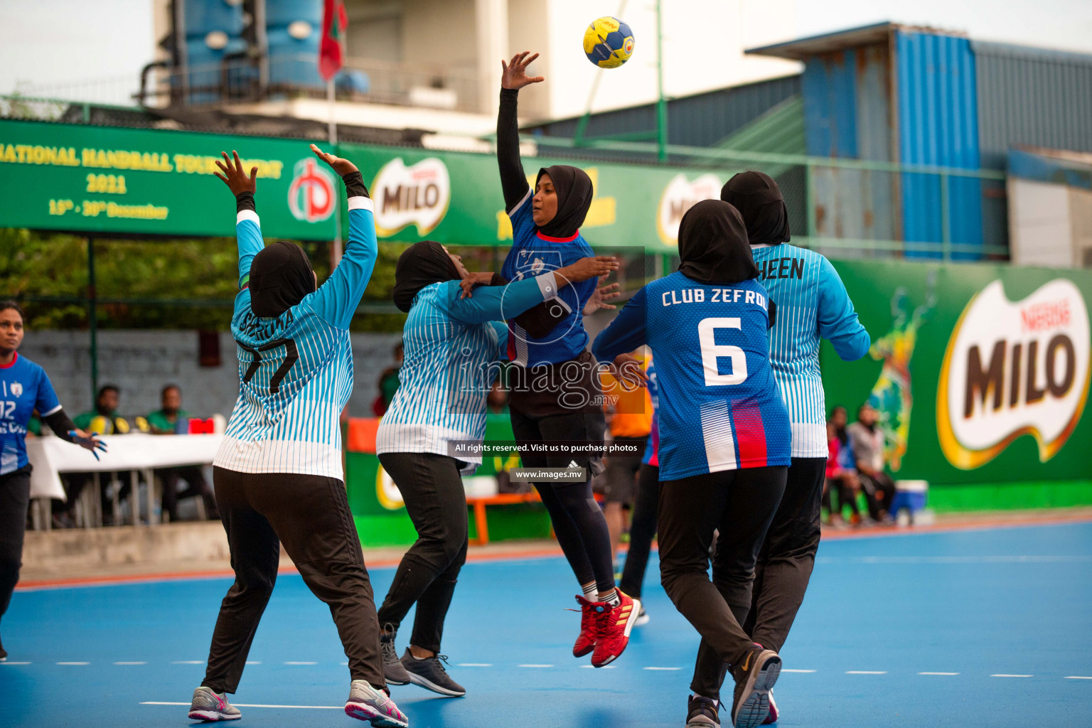 Milo 8th National Handball Tournament Day3, 17th December 2021, at Handball Ground, Male', Maldives. Photos by Shuu Abdul Sattar