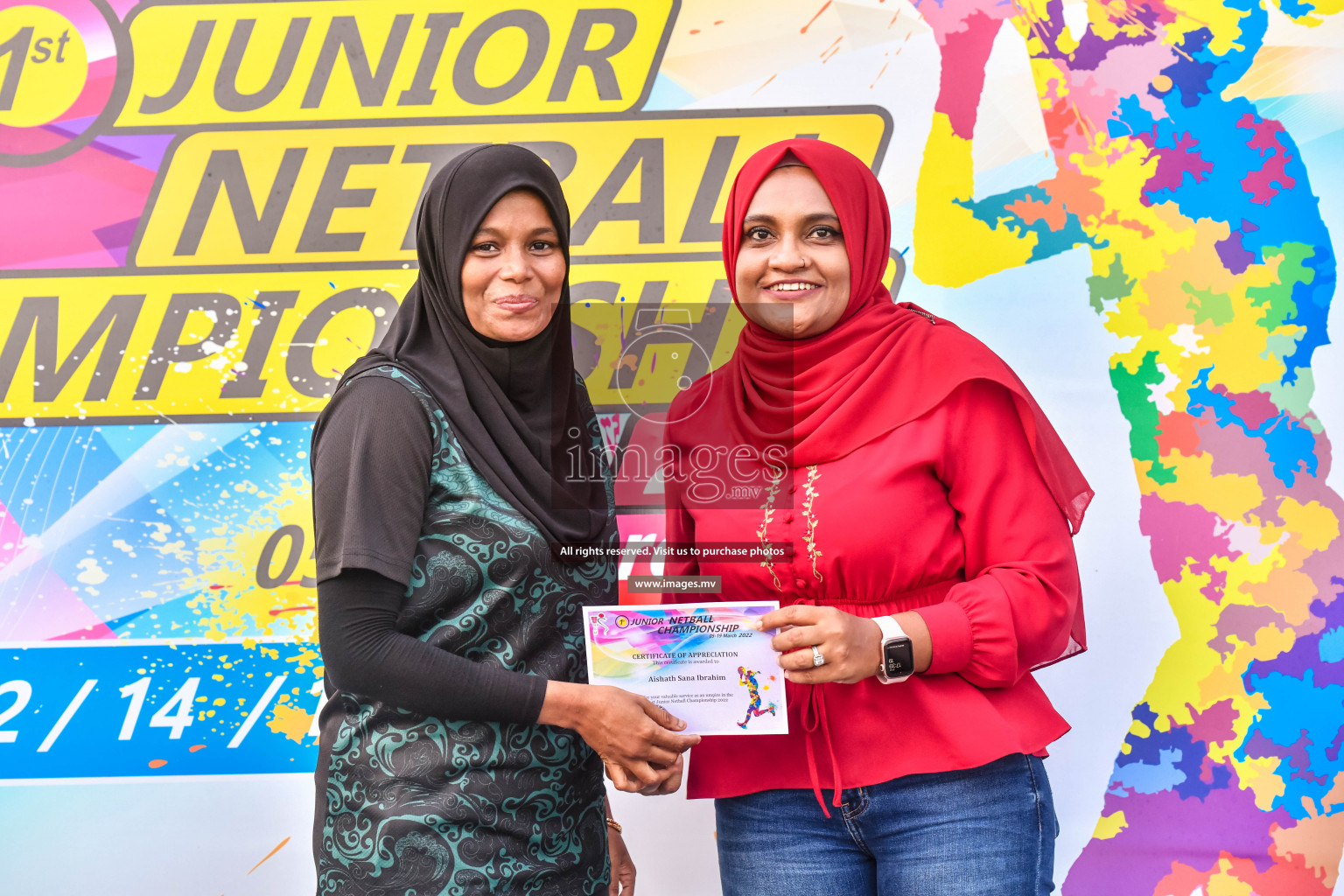 Final of Junior Netball Championship 2022 held in Male', Maldives on 19th March 2022. Photos by Nausham Waheed