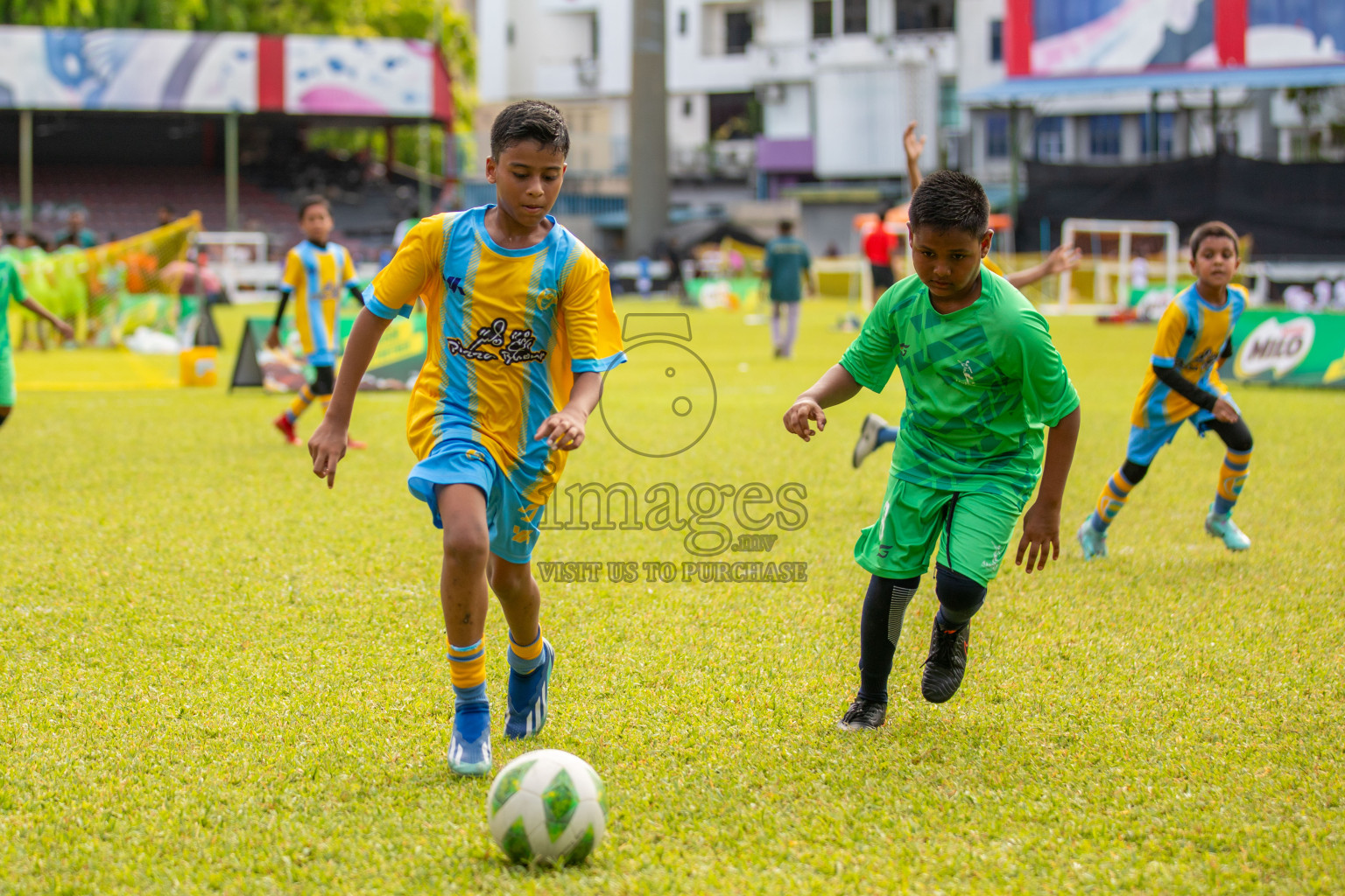 Day 2 of Under 10 MILO Academy Championship 2024 was held at National Stadium in Male', Maldives on Friday, 27th April 2024. Photos: Mohamed Mahfooz Moosa / images.mv