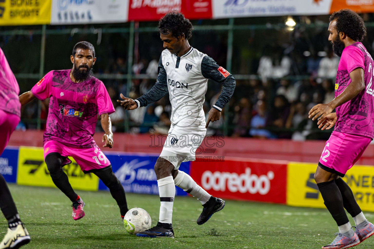 Vilimale VS Maafannu in Zone 8 Group Stage Final on Day 38 of Golden Futsal Challenge 2024 which was held on Friday, 23rd February 2024, in Hulhumale', Maldives 
Photos: Hassan Simah/ images.mv