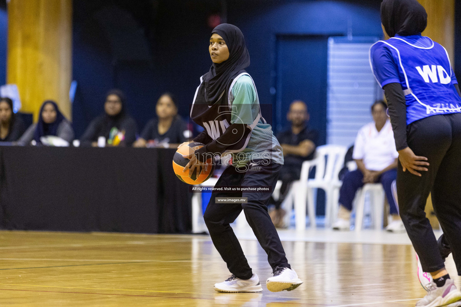 Day 9 of 24th Interschool Netball Tournament 2023 was held in Social Center, Male', Maldives on 4th November 2023. Photos: Nausham Waheed / images.mv