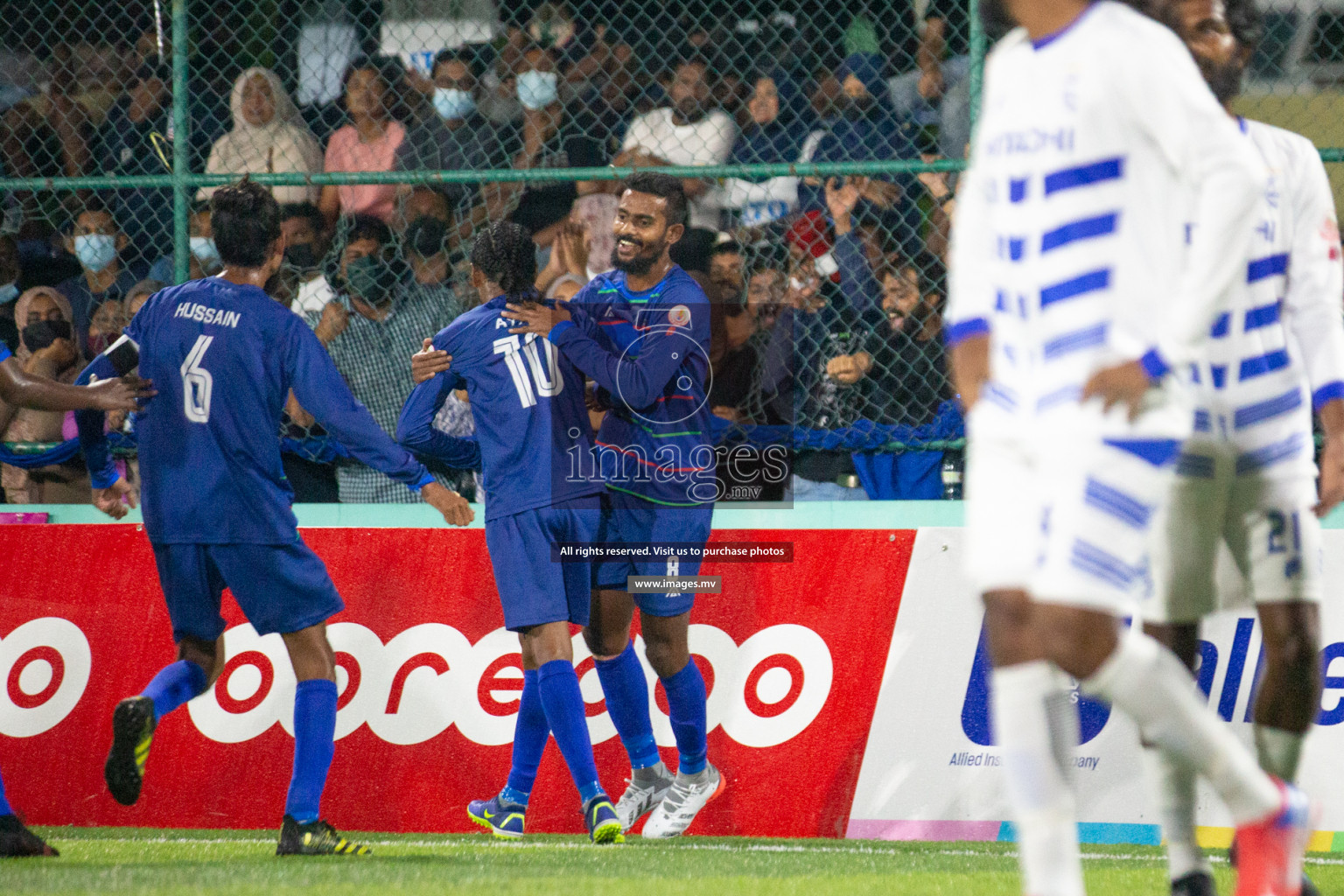 STO RC Vs Team Fenaka in the Quarter Finals of Club Maldives 2021 held in Hulhumale, Maldives on 13 December 2021. Photos: Nasam Thaufeeq