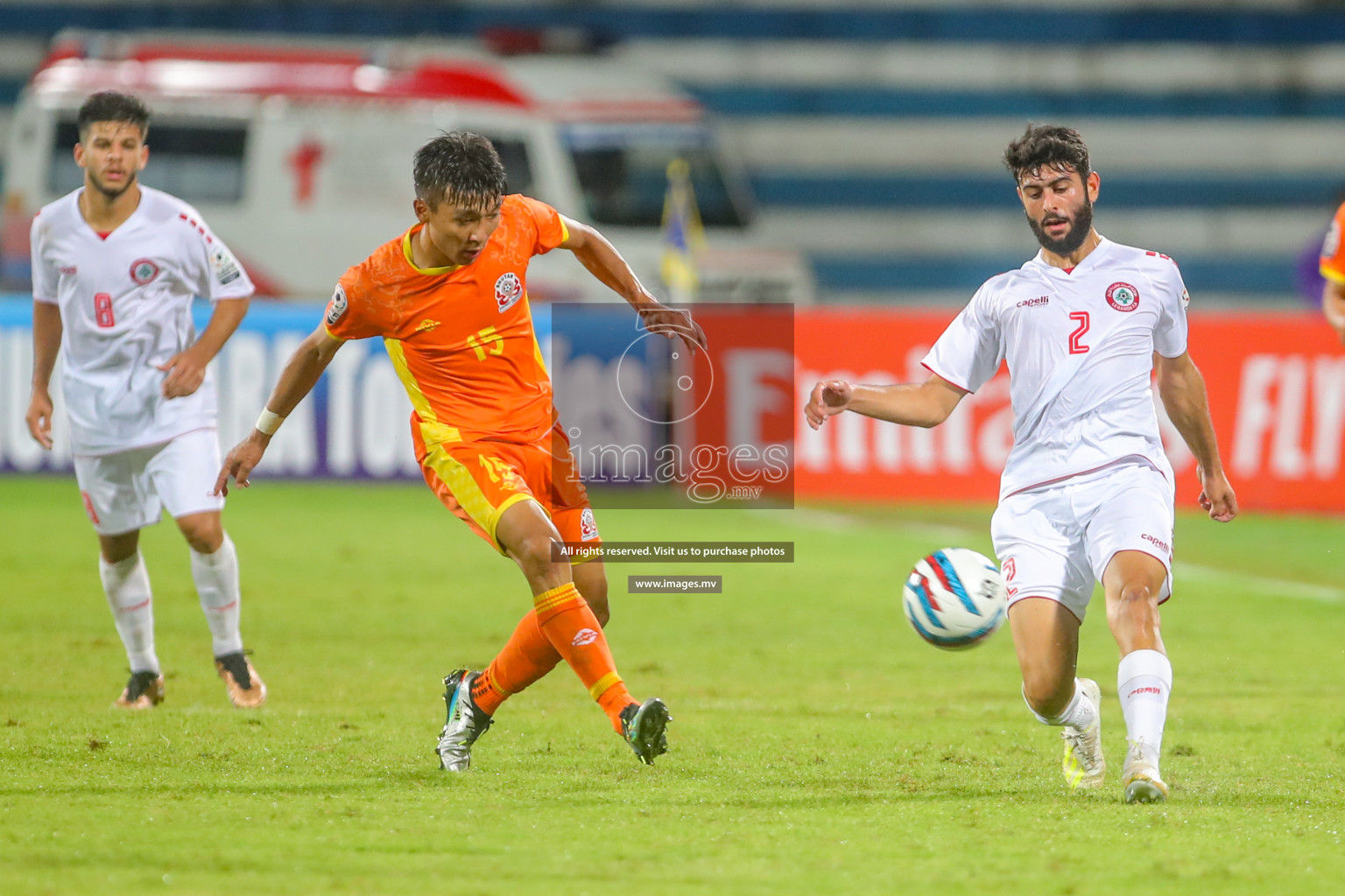 Bhutan vs Lebanon in SAFF Championship 2023 held in Sree Kanteerava Stadium, Bengaluru, India, on Sunday, 25th June 2023. Photos: Nausham Waheed, Hassan Simah / images.mv