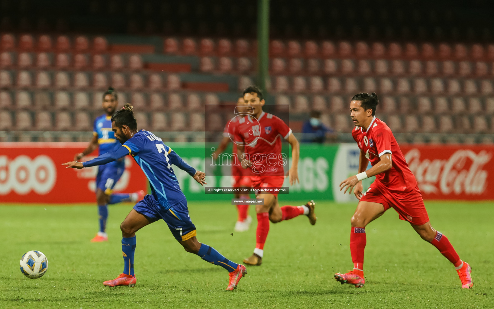 Nepal vs Sri Lanka in SAFF Championship 2021 held on 4th October 2021 in Galolhu National Stadium, Male', Maldives