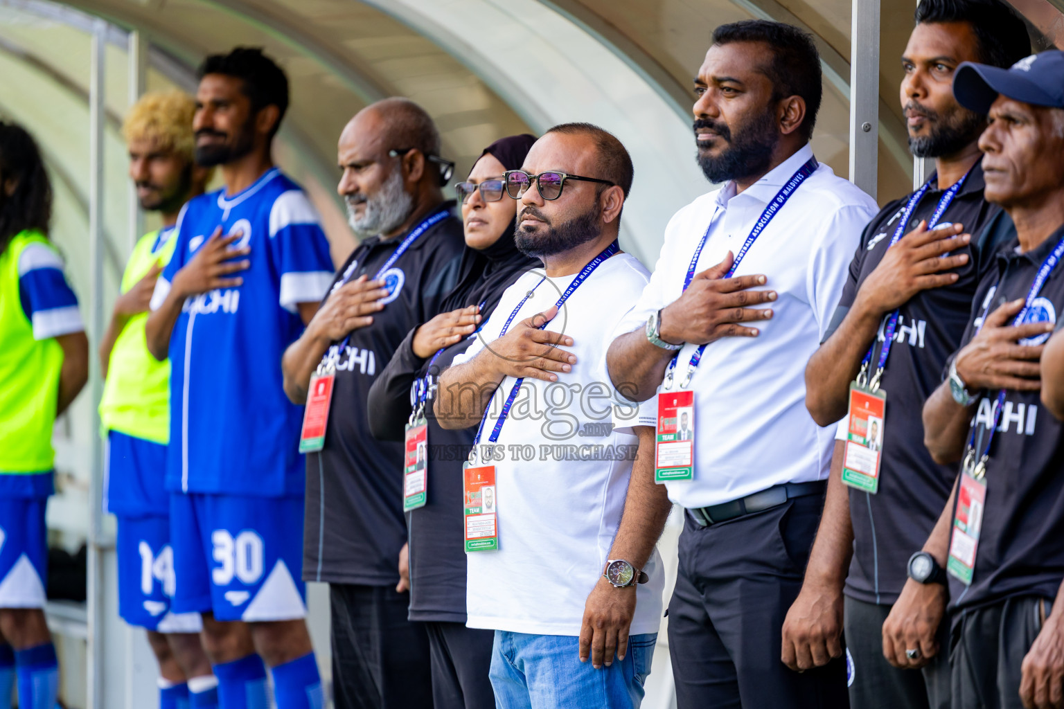 TC Sports Club vs Newradiant Sports Club in the FAM League Cup 2025 held at National Football Stadium, Male', Maldives on Tuesday, 13th May 2025. Photos By: Nausham Waheed / images.mv