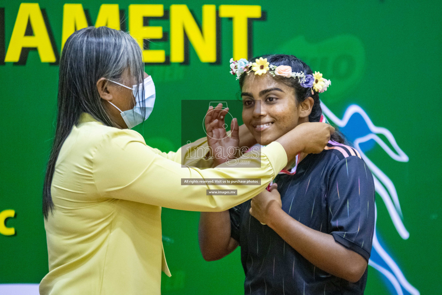 Kulhudhuffushi Youth & R.C vs Club Green Streets in the Finals of Milo National Netball Tournament 2021 (Women's) held on 5th December 2021 in Male', Maldives Photos: Ismail Thoriq / images.mv