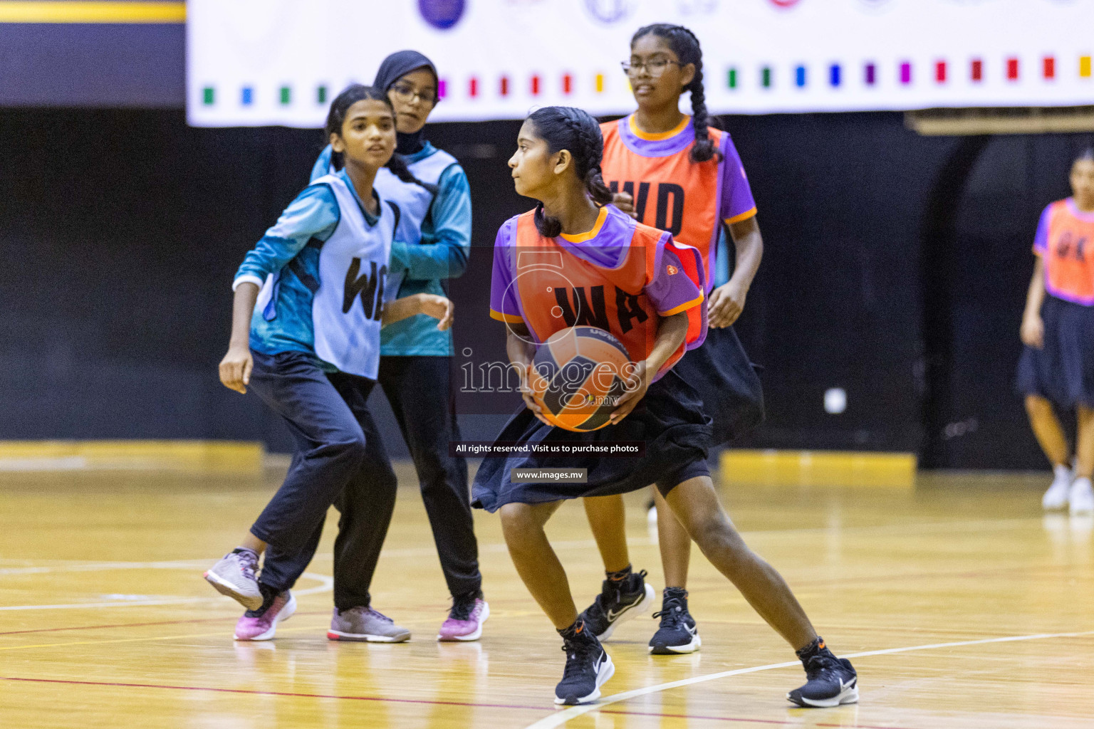 Day 10 of 24th Interschool Netball Tournament 2023 was held in Social Center, Male', Maldives on 5th November 2023. Photos: Nausham Waheed / images.mv