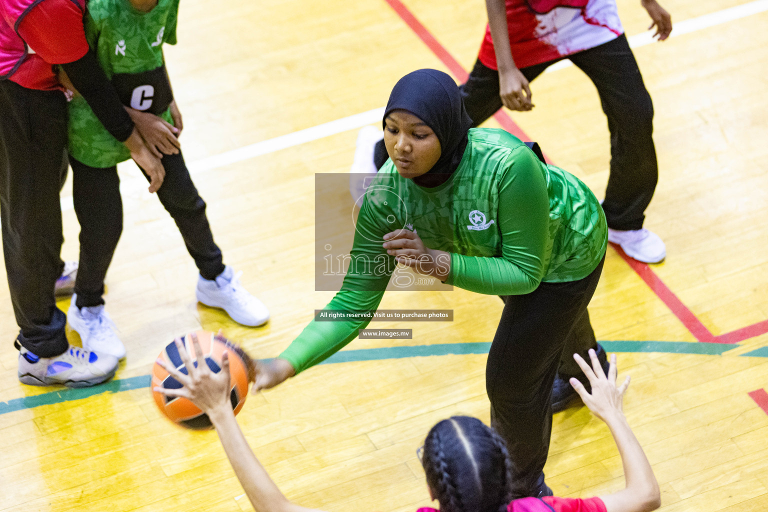 Day2 of 24th Interschool Netball Tournament 2023 was held in Social Center, Male', Maldives on 28th October 2023. Photos: Nausham Waheed / images.mv