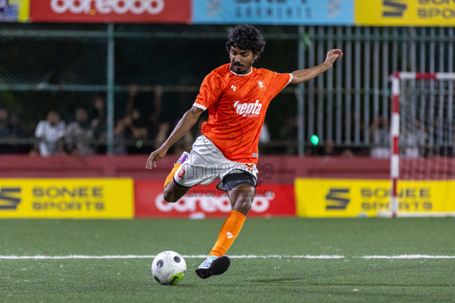 L Maabaidhoo  vs L Dhanbidhoo in Day 3 of Golden Futsal Challenge 2024 was held on Wednesday, 17th January 2024, in Hulhumale', Maldives Photos: Nausham Waheed / images.mv