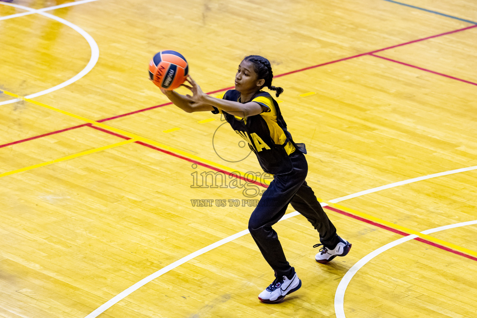 Day 1 of 25th Milo Inter-School Netball Tournament was held in Social Center at Male', Maldives on Thursday, 8th August 2024. Photos: Nausham Waheed / images.mv