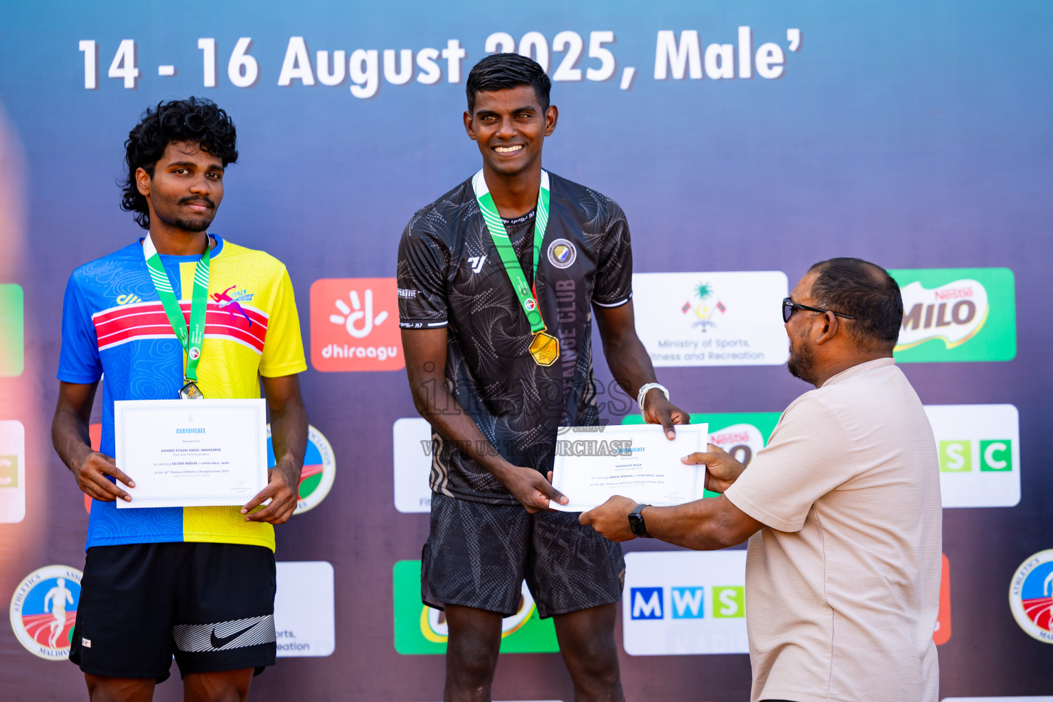 Day 3 of National Athletics Championship 2025 was held at Ekuveni Running Ground in Male', Maldives on Saturday, 16th August 2025. Photos: Nausham Waheed / images.mv