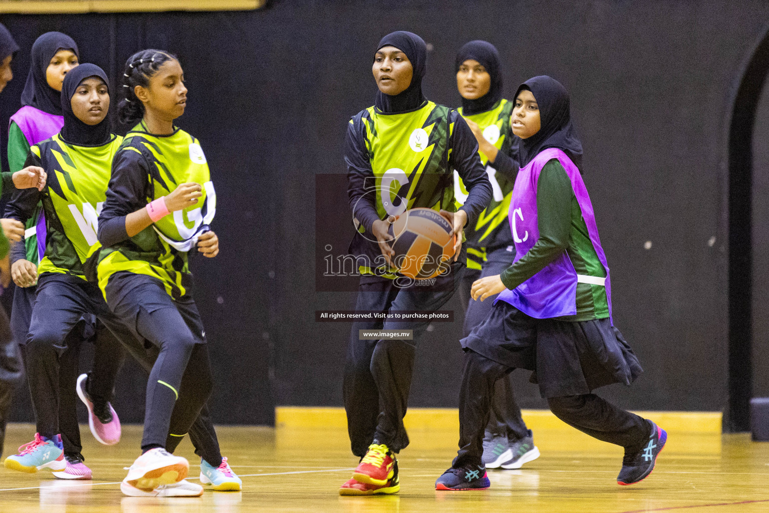 Day2 of 24th Interschool Netball Tournament 2023 was held in Social Center, Male', Maldives on 28th October 2023. Photos: Nausham Waheed / images.mv