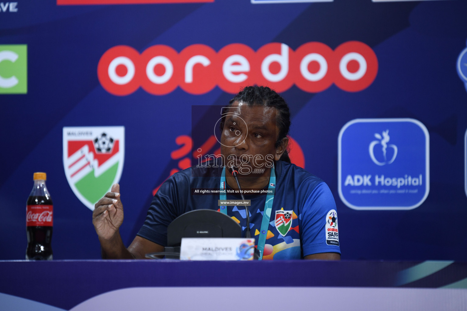 Match Day 3, Pre-match Press Conference of SAFF Championship 2021 held on 06th October 2021 at Galholhu National Stadium, Male', Maldives