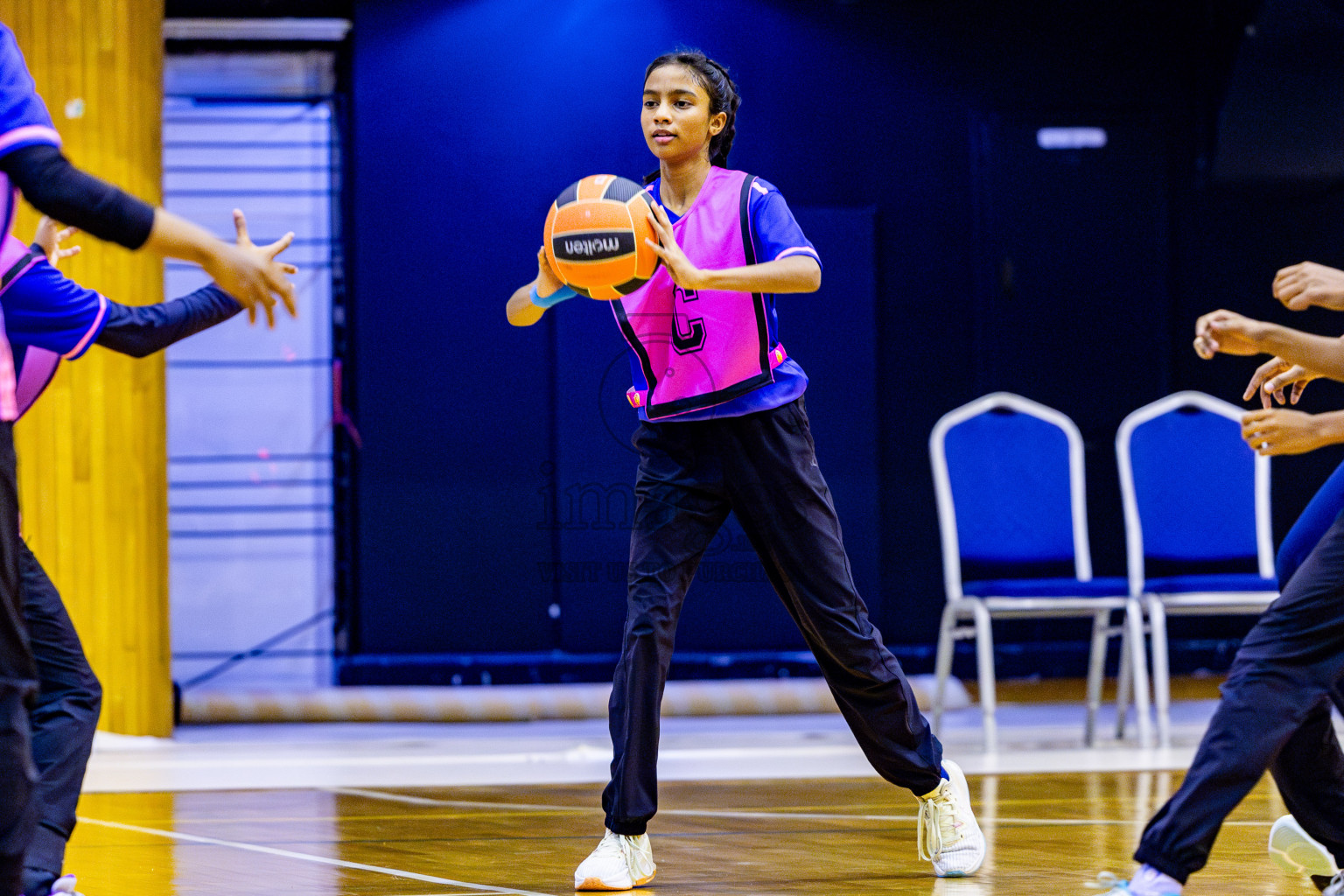 Kulhudhuffushi Youth & Recreation Club vs Sports Club Shining Star in Day 4 of 21st National Netball Tournament was held in Social Canter at Male', Maldives on Sunday, 19th May 2024. Photos: Nausham Waheed / images.mv