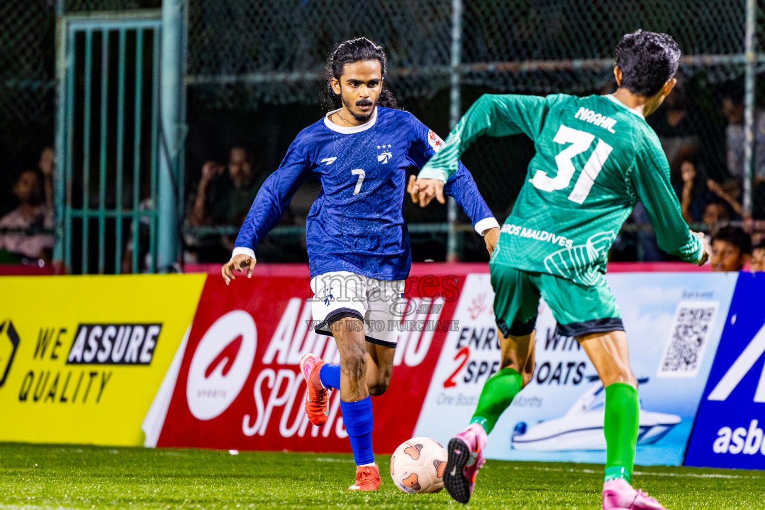 MACL vs Baros in Day 4 of Club Maldives Cup 2025 was held in Rehendi Futsal Ground, Hulhumale', Maldives on Thursday, 2nd October 2025. Photos: Nausham Waheed / images.mv