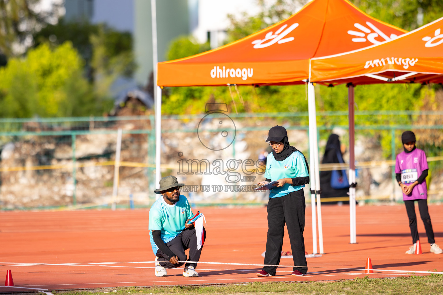 Day 1 of MWSC Interschool Athletics Championships 2024 held in Hulhumale Running Track, Hulhumale, Maldives on Saturday, 9th November 2024. Photos by: Ismail Thoriq / Images.mv