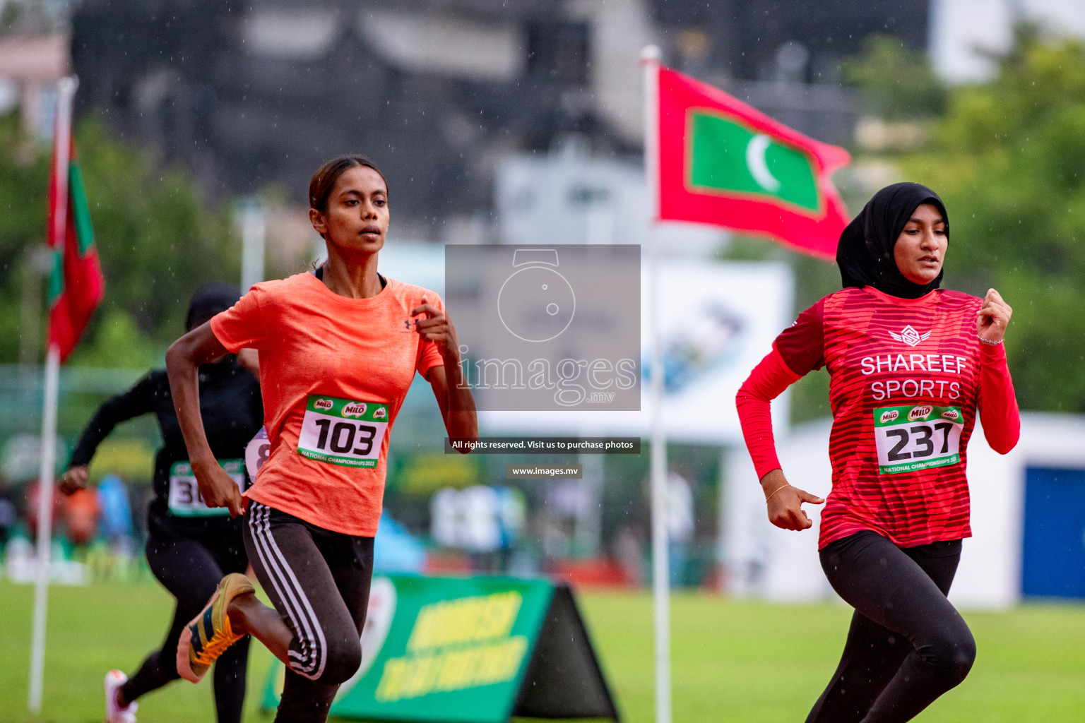 Day 2 of National Athletics Championship 2023 was held in Ekuveni Track at Male', Maldives on Friday, 24th November 2023. Photos: Hassan Simah / images.mv