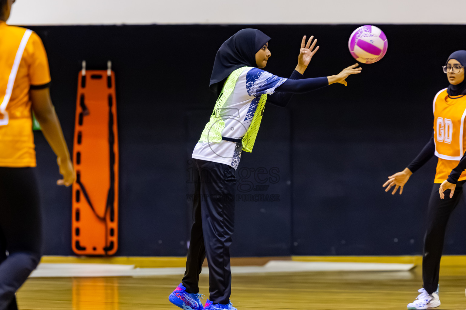 SC Skylark vs Youth United SC in Day 5 of 24th Milo Netball Association Championship held in Social Center at Male', Maldives on Friday, 5th September 2025. Photos: Nausham Waheed / images.mv