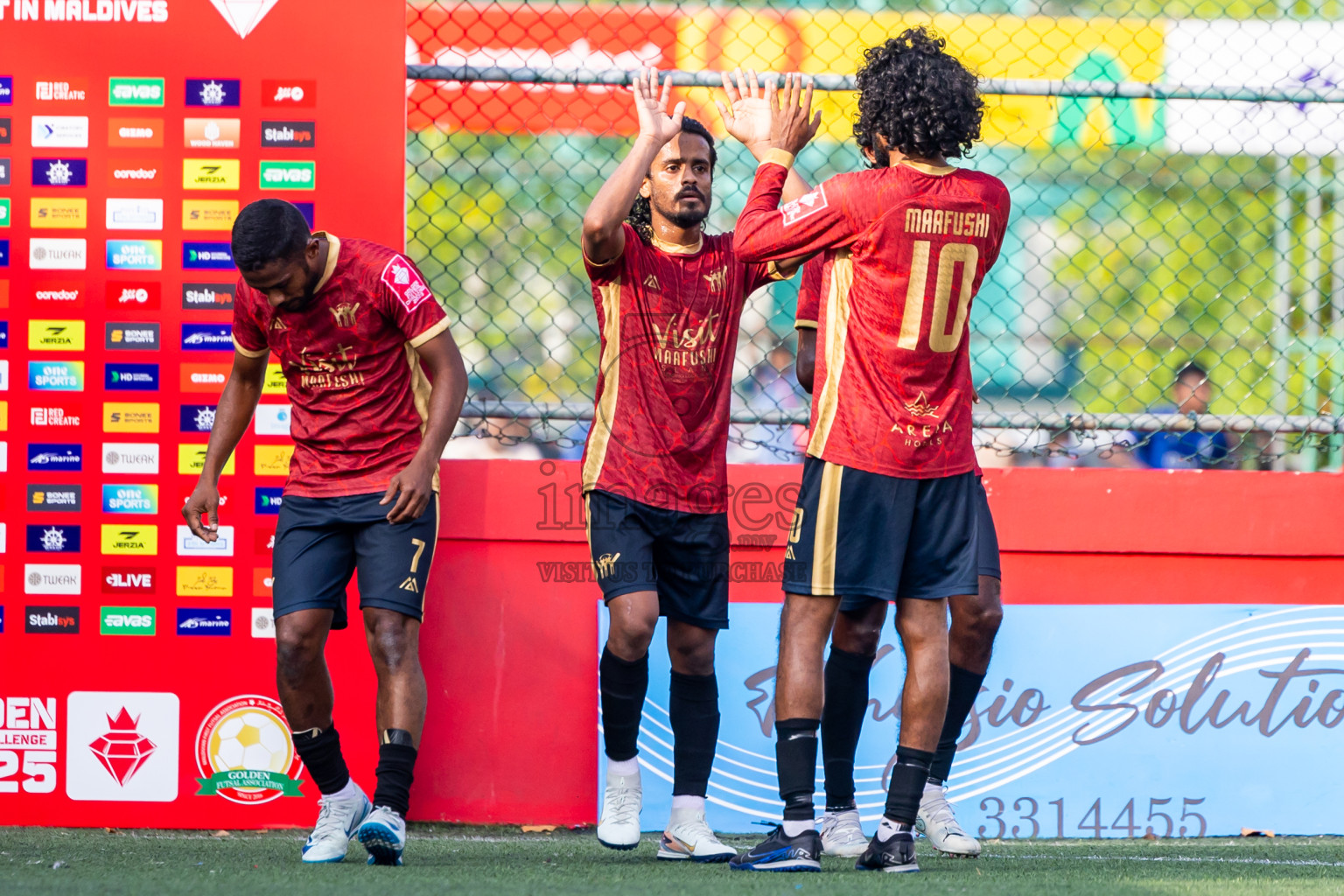 K Dhiffushi vs K Maafushi in Day 15 of Golden Futsal Challenge 2025 was held on Sunday, 19th January 2025, in Hulhumale', Maldives. Photos: Nausham Waheed / images.mv