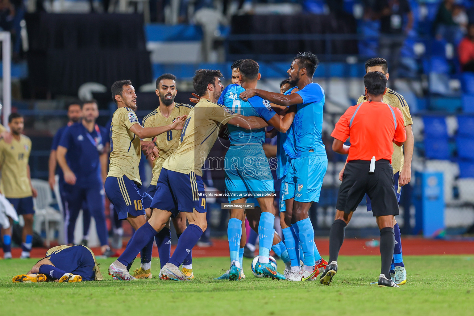 India vs Kuwait in SAFF Championship 2023 held in Sree Kanteerava Stadium, Bengaluru, India, on Tuesday, 27th June 2023. Photos: Nausham Waheed/ images.mv