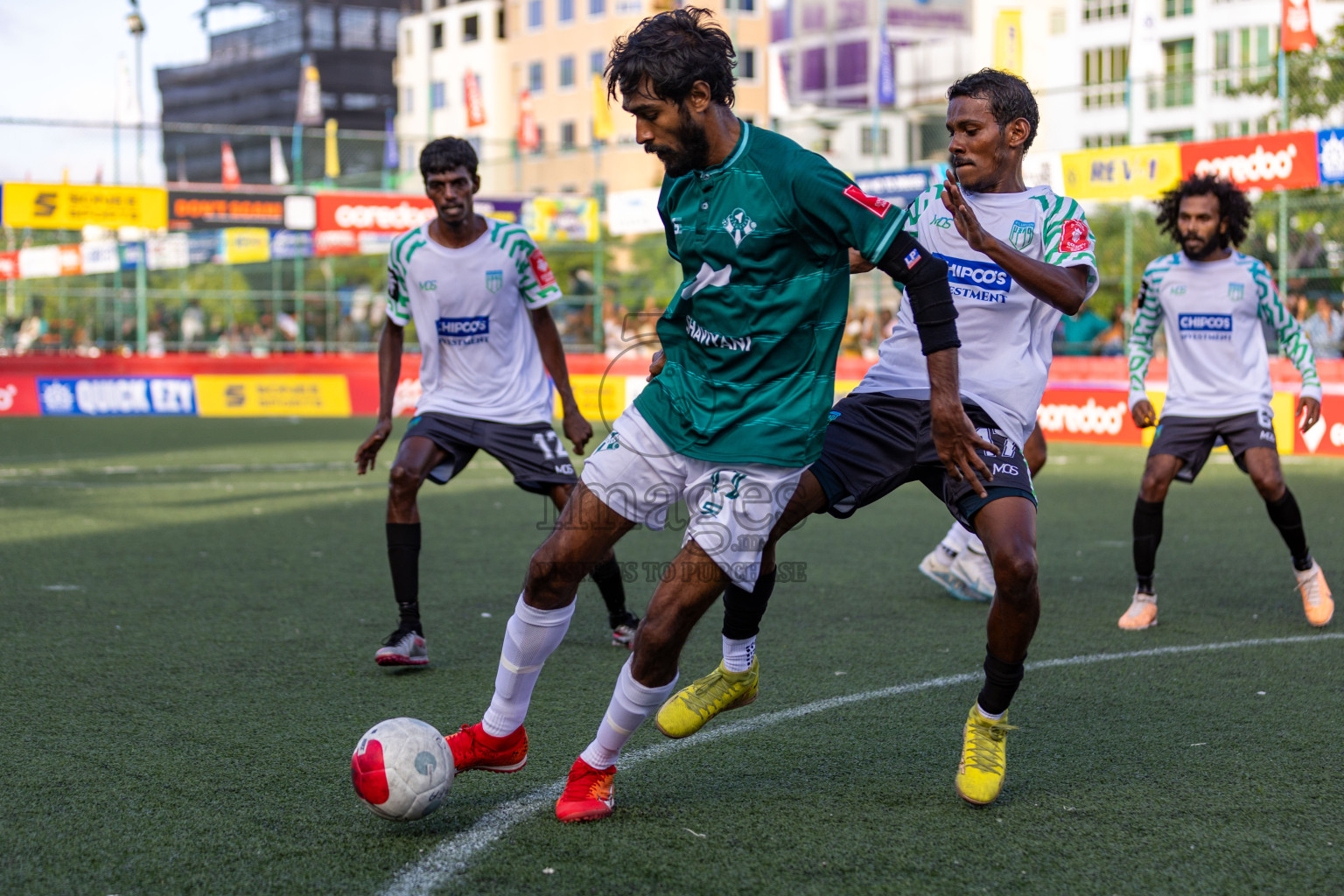 Th. Kinbidhoo vs Th. Vilufushi in Day 6 of Golden Futsal Challenge 2024 was held on Saturday, 20th January 2024, in Hulhumale', Maldives 
Photos: Hassan Simah / images.mv