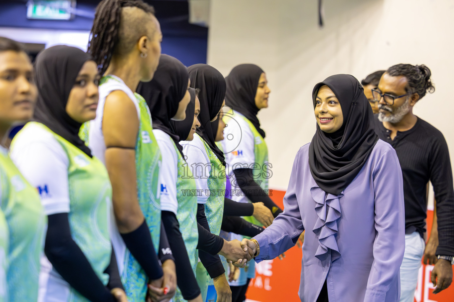 Club WAMCO vs Huraa Community Club in Day 1 of National Volleyball League 2025 - Women's Division held in Male', Maldives on Saturday, 19th April 2025 at Social Center Indoor Hall Photos By: Ismail Thoriq / images.mv