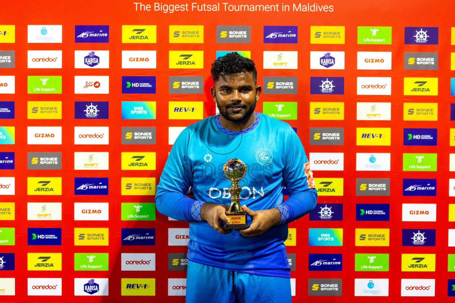 Sh Feevah vs Sh Feydhoo in Day 5 of Golden Futsal Challenge 2024 was held on Friday, 19th January 2024, in Hulhumale', Maldives Photos: Mohamed Mahfooz Moosa / images.mv