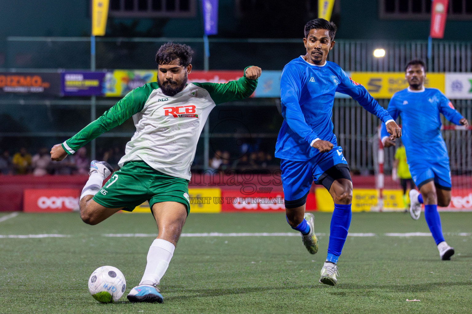 R Alifushi vs R Maduvvari in Day 8 of Golden Futsal Challenge 2024 was held on Monday, 22nd January 2024, in Hulhumale', Maldives Photos: Mohamed Mahfooz Moosa / images.mv