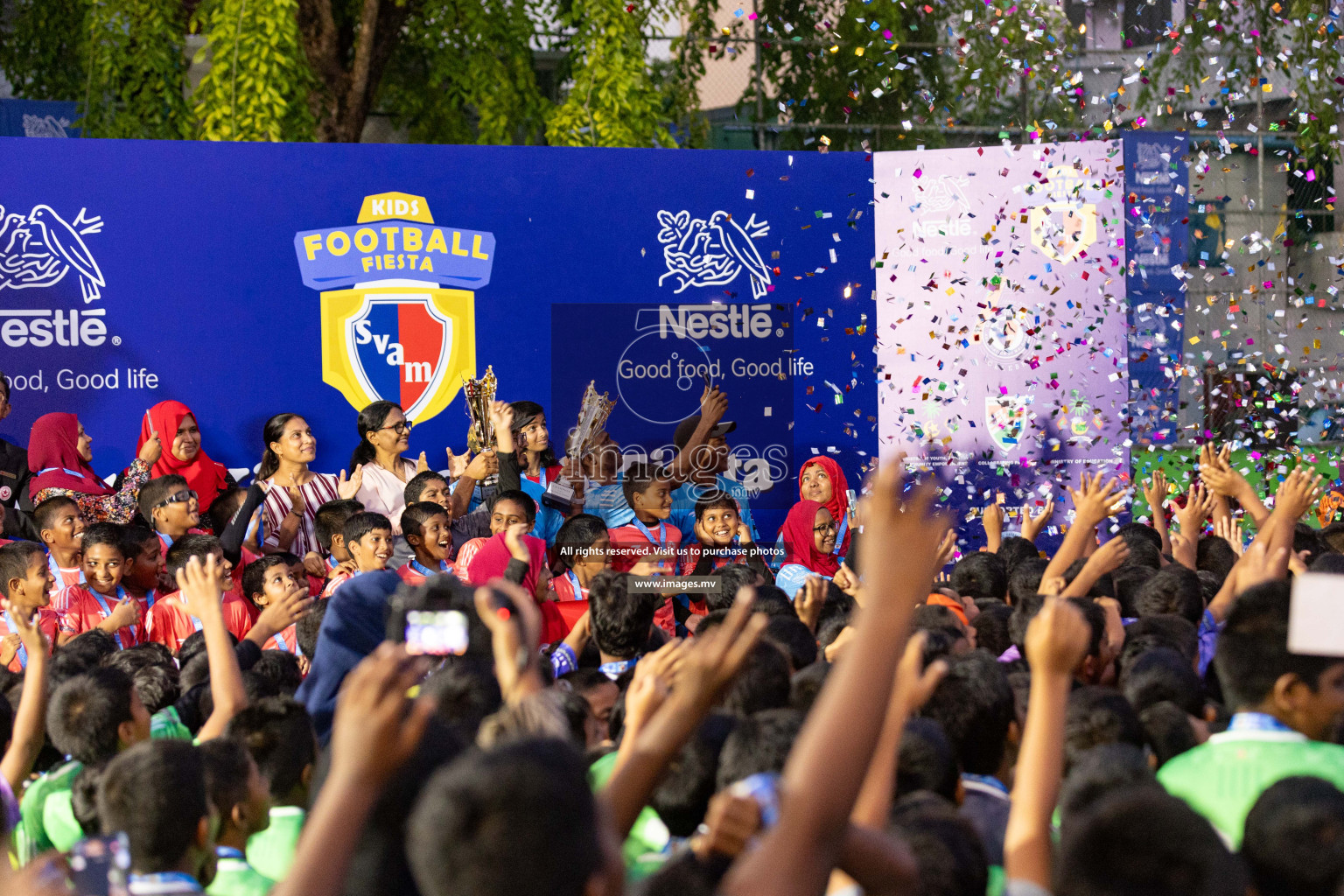 Day 4 of Nestle Kids Football Fiesta, held in Henveyru Football Stadium, Male', Maldives on Saturday, 14th October 2023 Photos: Nausham Waheed  / images.mv