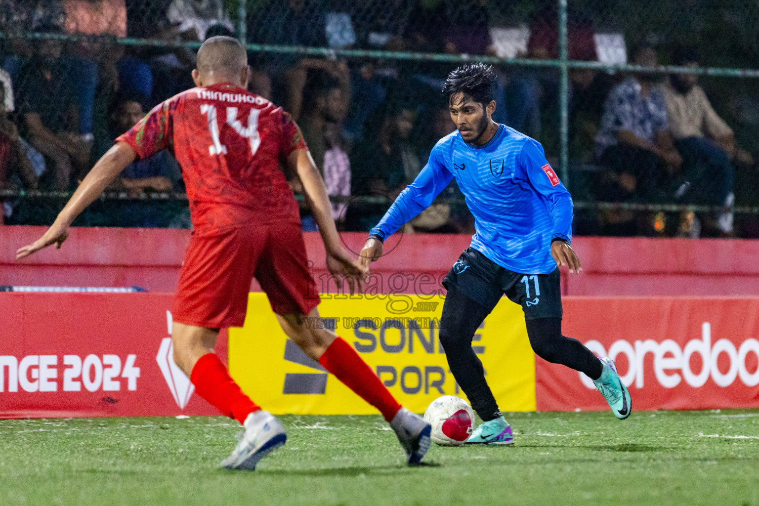 GDh Thinadhoo vs GDh Hoadedhdhoo in Day 23 of Golden Futsal Challenge 2024 was held on Tuesday , 6th February 2024 in Hulhumale', Maldives Photos: Nausham Waheed / images.mv