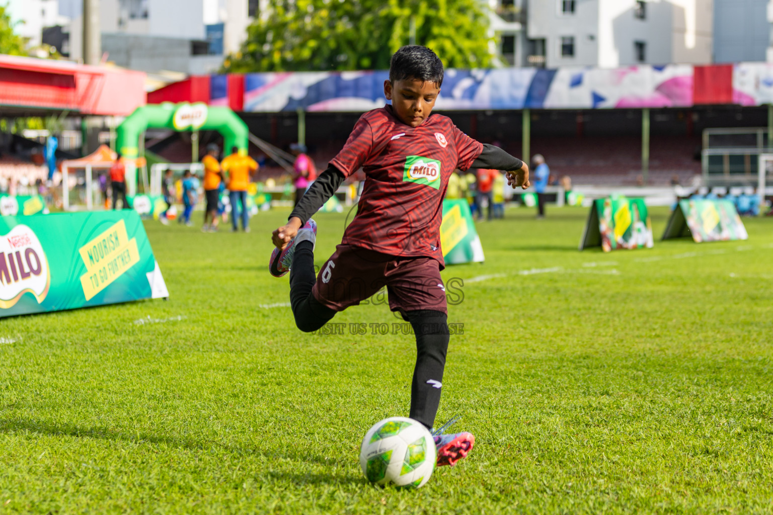 Day 2 of MILO Kids Football Fiesta was held at National Stadium in Male', Maldives on Saturday, 24th February 2024.