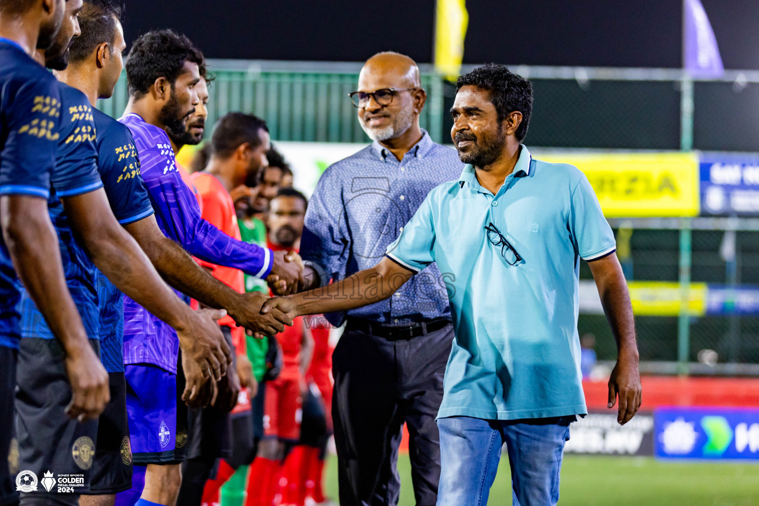 M Dhiggaru VS M Muli in Day 25 of Golden Futsal Challenge 2024 was held on Thursday , 8th February 2024 in Hulhumale', Maldives Photos: Nausham Waheed / images.mv