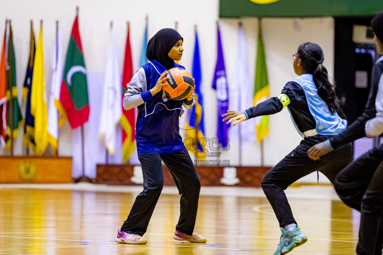 Day 6 of 25th Inter-School Netball Tournament was held in Social Center at Male', Maldives on Thursday, 15th August 2024. Photos: Nausham Waheed / images.mv