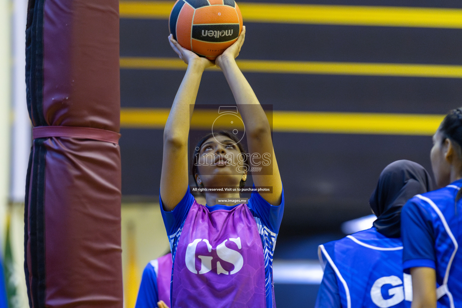 Day 11 of 24th Interschool Netball Tournament 2023 was held in Social Center, Male', Maldives on 6th November 2023. Photos: Mohamed Mahfooz Moosa / images.mv