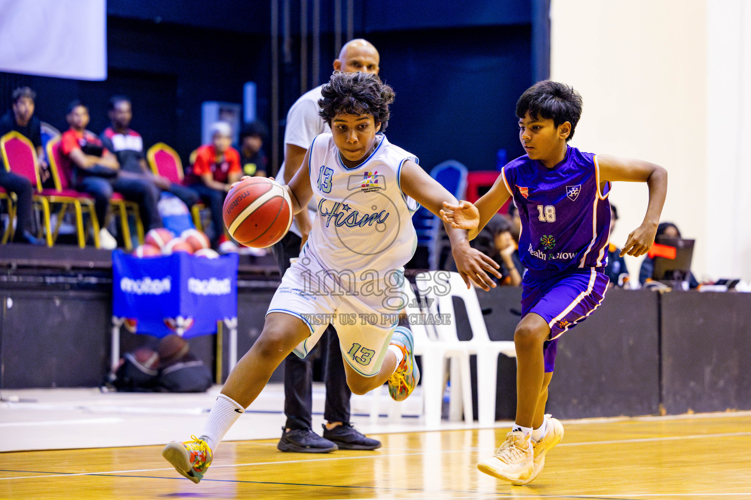 Ghiyasuddin International School vs Finland International School in day 28 of Junior Basketball Championship 2024 was held in Social Center, Male', Maldives on Thursday, 12th December 2024. Photos: Nausham Waheed / images.mv