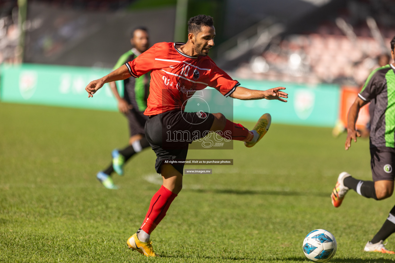 Biss Buru Sports vs JJ Sports Club  in 2nd Division 2022 on 14th July 2022, held in National Football Stadium, Male', Maldives Photos: Hassan Simah / Images.mv