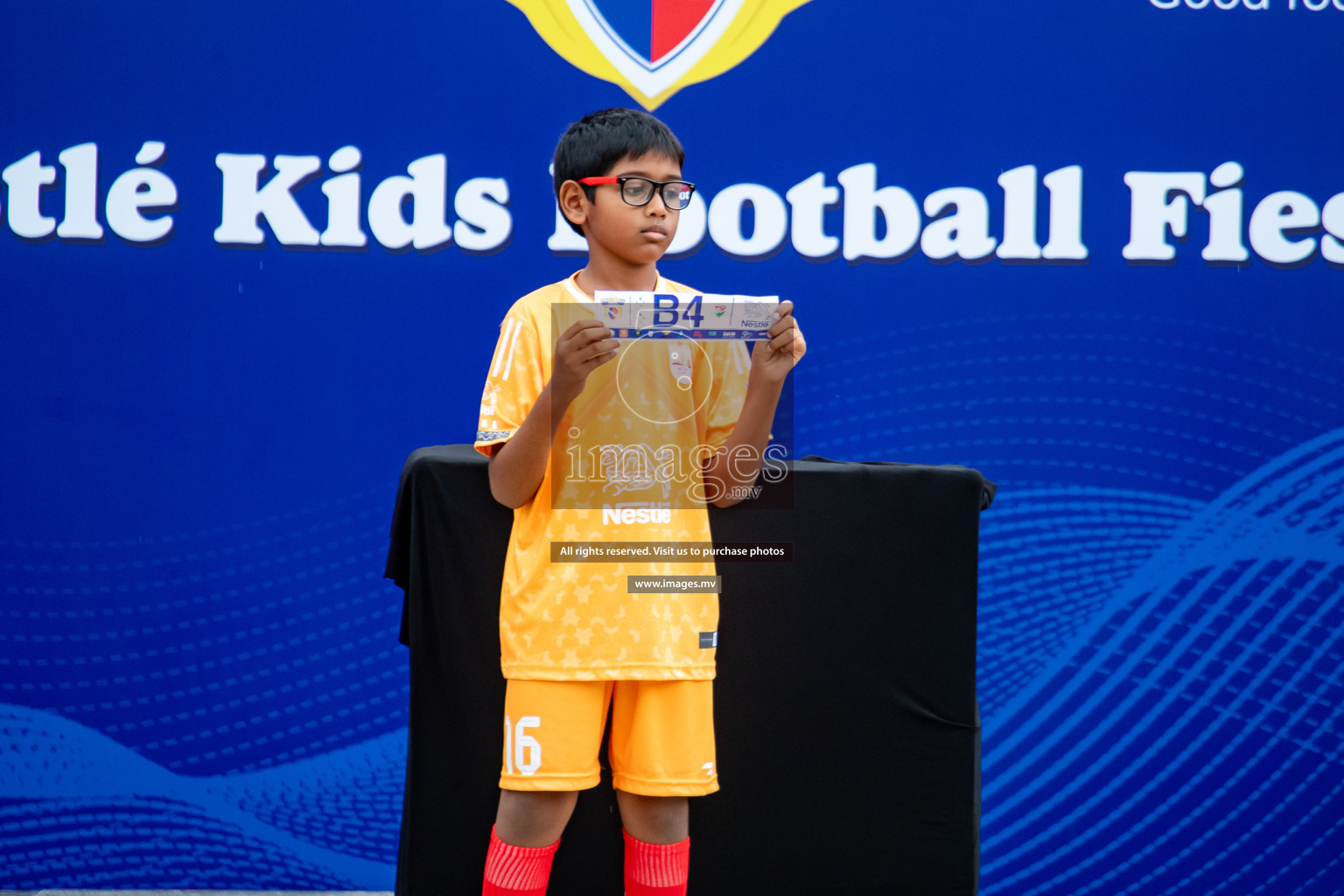 Draw Ceremony of Nestle' Kids Football Fiesta 2023 held in Artificial Beach, Male', Maldives on Saturday, 7th October 2023