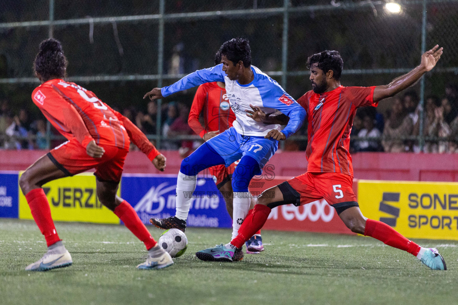 N Maafaru  vs N Kendhikulhudhoo in Day 3 of Golden Futsal Challenge 2024 was held on Wednesday, 17th January 2024, in Hulhumale', Maldives Photos: Nausham Waheed / images.mv