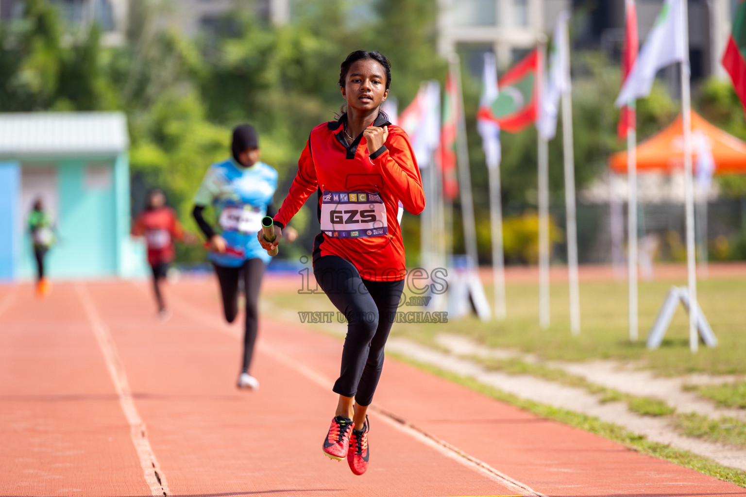 Day 6 of MWSC Interschool Athletics Championships 2024 held in Hulhumale Running Track, Hulhumale, Maldives on Thursday, 14th November 2024. Photos by: Ismail Thoriq / Images.mv