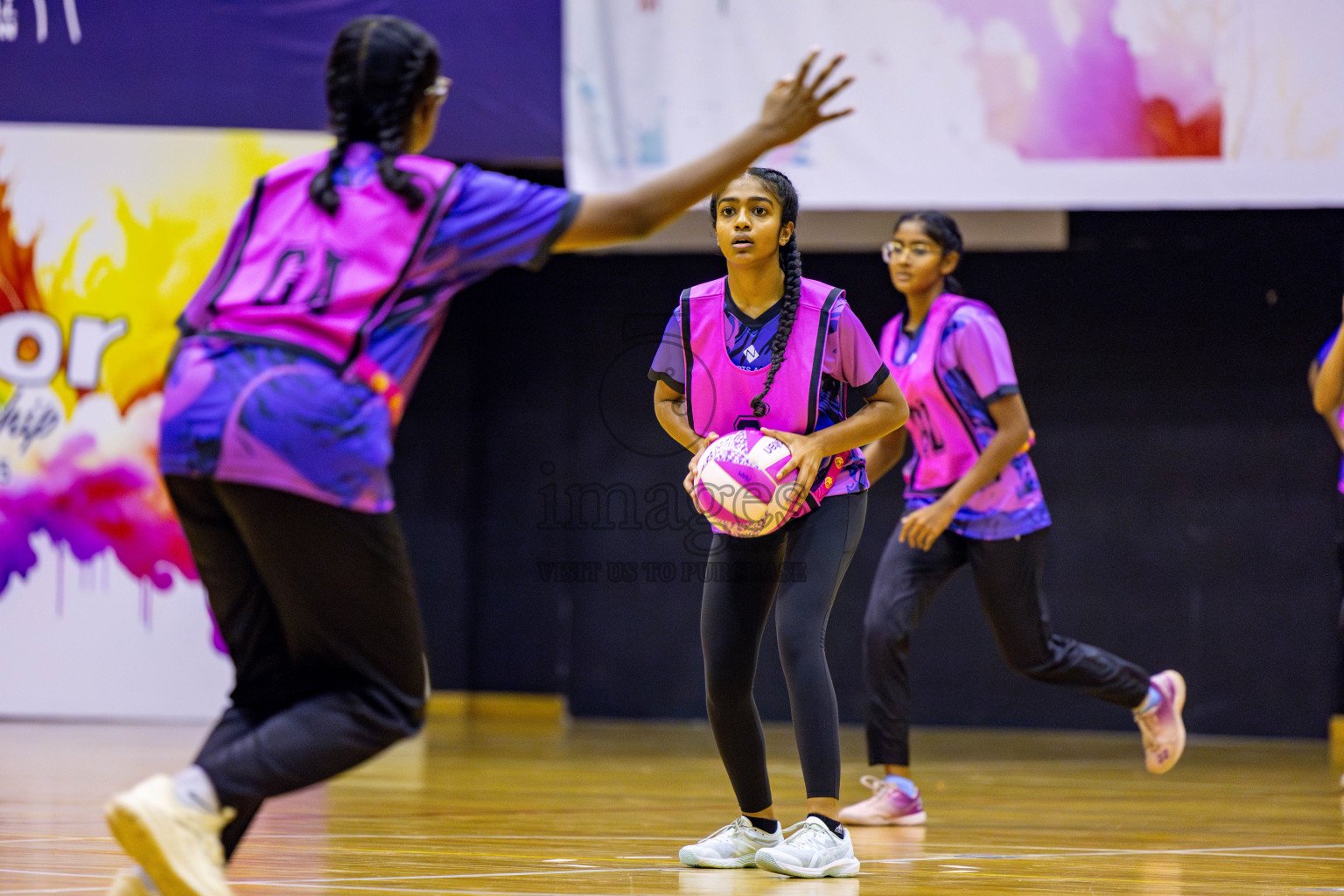 N Sports Academy B vs N Sports Academy A U17 Finals of 3rd Netball Junior Championship, held at Social Center on Saturday, 25th January 2025 . Photos: Nausham Waheed / images.mv